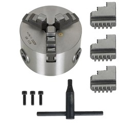 Lathe Chuck K11-80 3″ 3-Jaw Self-Centering Design 80mm Steel Grinding Jaw