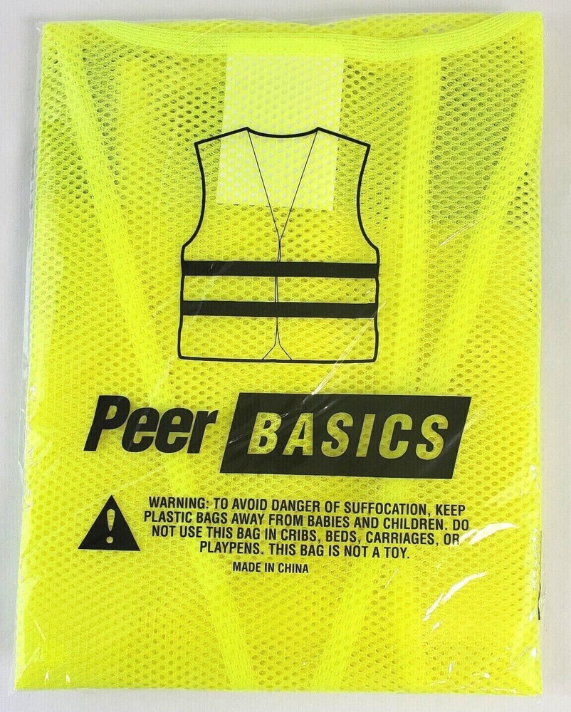 Peer BASICS yellow mesh vest High Visibility Reflective Mesh Safety size XL 4und