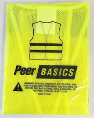 Peer BASICS yellow mesh vest High Visibility Reflective Mesh Safety size XL 4und
