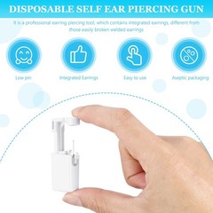 Honoson 6 Pieces Disposable Ear Gun Piercing Kit with As picture shown, White