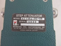Weinschel RF Coaxial Attenuator 0-90 dB In 10 dB Steps WPC-7 Conns AD118A-90-55