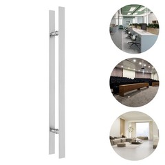 Stainless Steel Door Handle 35.24in Pull Push Sliding Barn Door Handles Silver