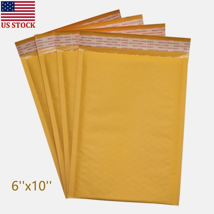 6”x10” Kraft Paper Padded Bubble Envelopes Mailers Shipping Case 6”x10” 30pc