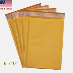 6”x10” Kraft Paper Padded Bubble Envelopes Mailers Shipping Case 6”x10” 30pc