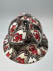 New Full Brim Hard Hat Custom Hydro Dipped KC KANSAS CITY CHIEFS