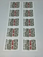 (10x) GLOBAL THANK YOU Stickers 18 Different Languages, International Shipping