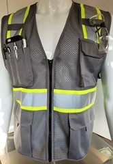 FX Two Tone High Visibility Reflective Gray Safety Vest