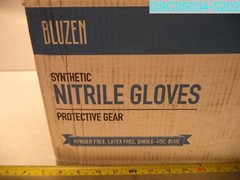 QTY=1000: BluZen Synthetic Nitrile Gloves Powder Free L 810676032072