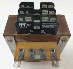 SQUARE D INDUSTRIAL CONTROL TRANSFORMER TYPE KF750D1 CLASS 9070 .750 KVA