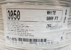 5000′ Alpha 3050 WH013 24AWG Stranded HookUp Wire White PVC UL1007/1569 300V NEW