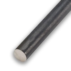 0.500 (1/2 inch) x 18 inches, A36 Carbon Steel Round Rod, Hot Rolled