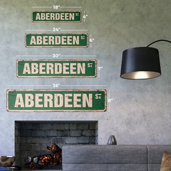 ABERDEEN Vintage Street Sign scotland government united kingdom vacation