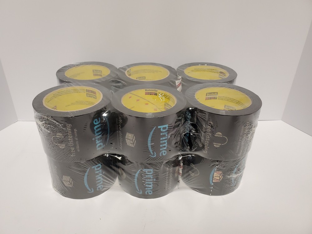 LOT OF 12 Scotch 3M AMAZON PRIME PACKING TAPE 3 Inch x 165 FT SELF ADHESIVE NEW