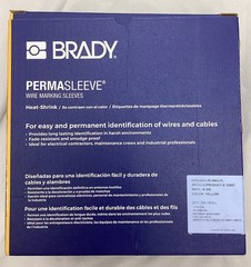 Brady PS-1000-2-YL Yellow PermaSleeve Wire Marking Sleeves Heat-Shrink 250 Roll