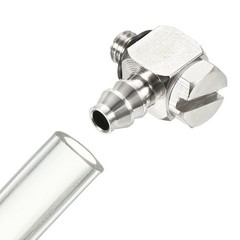 2pcs 3.5mm Barb M3x0.5 Male Thread Hose Pipe Fitting Elbow Electroplated Copper