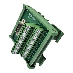 Industrial DIN Rail SCSI 20 Pin CN F Female Terminal Block Copper PA66 Material