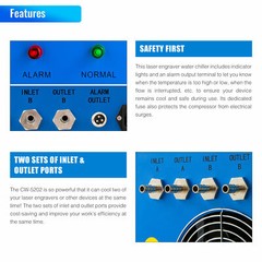 OMTech Industrial Water Chiller CW5202 5200 5000 3000 for CO2 Laser Engraver
