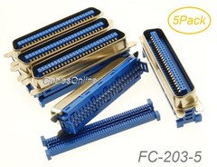 5-Pack Centronics 50-Pin IDC Type Male CN50 Crimp Connector for Ribbon Cable