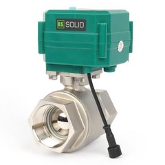 U. S. Solid Wifi Smart Motorized Ball Valve 1 1/2 in SS US Plug Manual Switch