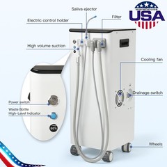 Mobile Delivery Unit Turbine Cart Air Compressor /Portable Dental Suction System