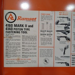 Ramset Powder Actuated Fastener Tool 4160 Mark II with Accessories and Case 1