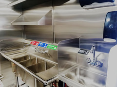 [Enhanced] Wash Rinse Sanitize Sink Labels, Hand Wash Only, and Employee Must Wa