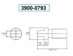 VERTEX M24 X 3.00 TANG SCREW FOR MT5 DRAW BAR MADE IN TAIWAN (3900-0793)