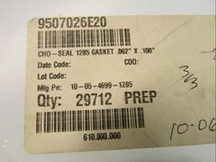25 Feet Chomerics 1285 EMI Gasket Material .062 x .100 Electro Conductive Rubber
