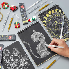 Gold Silver White Gel Pens, 1Mm Fine Point Gel Ink Pen Opaque Archival Ink Pens