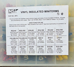 NSi MTK Vinyl Insulated Miniterms Kit, Ring/Spade/Butt/Disc, 22-10 AWG