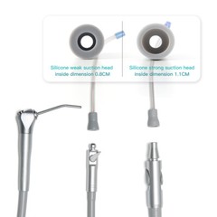 Dental Chair Saliva Ejector Strong /Weak Suction Rubber Snap Tip Adapter/ Handle