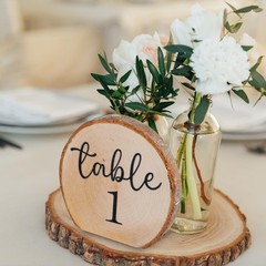 20 PCS Rustic Wood Table Numbers Set Wedding Centerpieces Banquet Seating
