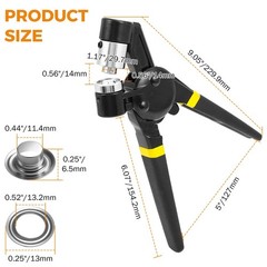Grommet Tools Kit 1/2 Inch (12mm) Hand Press Pliers Kit with 500 Grommet Supp…