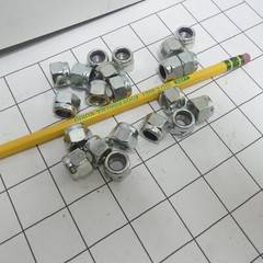 Qty 100 Nylon Insert Lock Nut Fine 3/8″-24 Gr 2 Zinc Plated Steel NyLoc NyLock