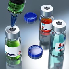 Sterile 3ml Glass Vials with Aluminum Cap Self Healing Injection Port 10pcs