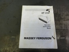 Massey Ferguson MF2330 Broom Operator Instruction Book Manual 4316217M1