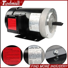 2 HP General Electric Motor 3 Phase 56C Frame 1800 RPM TEFC 230 / 460 Volt New