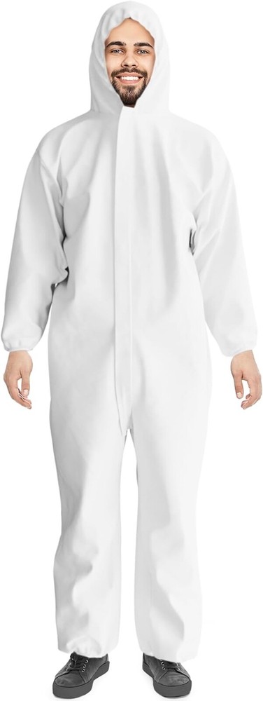 2PCS Disposable Full Body Coverall Suit Protective Isolation Coveralls