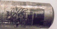 UNKNOWN DRILL BIT, 1/2”, 6” OVERALL LENGTH , STRAIGHT SHANK , 2 FLUTE -SPIRAL