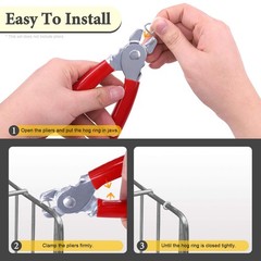1000 Pcs 3/4 Inch Galvanized Hog Rings Heavy Duty Upholstery Fencing Sausage Cas