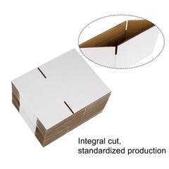 White Shipping Boxes 6x4x4 Inches Small Corrugated Cardboard Boxes 25 Pack