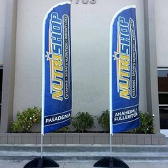 15′ Full Color Custom Tall Swooper Advertising Flag Feather Banner Digital Print