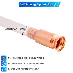 10FT X 3/4″ Siphon Hose Pump Self Priming Jiggler Shaker Transfer.Fuel Water Oil