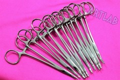 10 PC MOSQUITO HEMOSTAT FORCEPS 5″ CURVED STAINLESS STEEL SURGICAL MEDICAL
