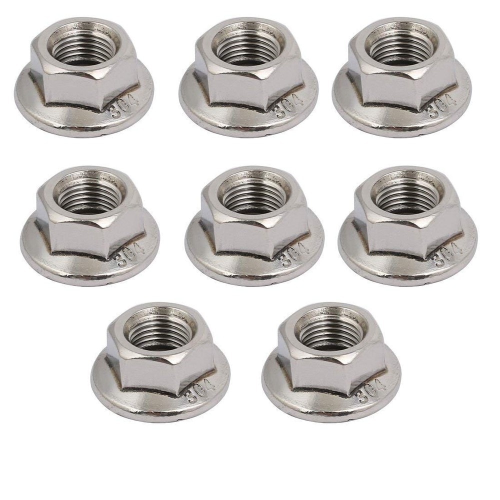 M10 X 1.25Mm Pitch Metric Fine Pitch 304 Stainless Steel Hexagonal Flange Nuts