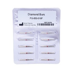 Dental Diamond Burs FG 850/016F Round End Taper Fine Grit Red High Speed Dia Bur