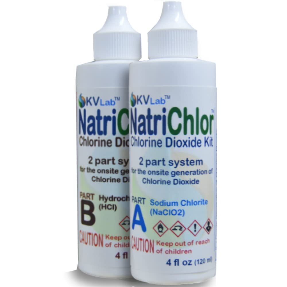The Original NatriChlor CD Set w/Accu-Drop Bottles HCL Extra Large Size 8 oz …