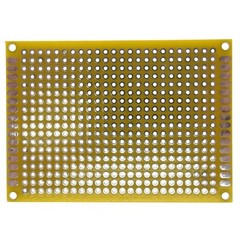 5cm x 7cm Yellow PCB Printed Circuit Board, 5 Pack, 432 Holes, 32 Pads