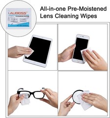 Pre-Moistened Lens Wipes ALIBEISS Screen for 100 Count (Pack of 1)