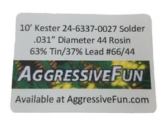Kester 44 Rosin Core Solder .031″ .8mm 63/37 Eutectic 24-6337-0027 30ft 1.1oz
